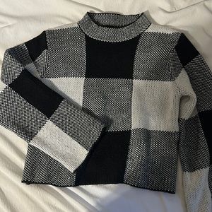 Checked sweater